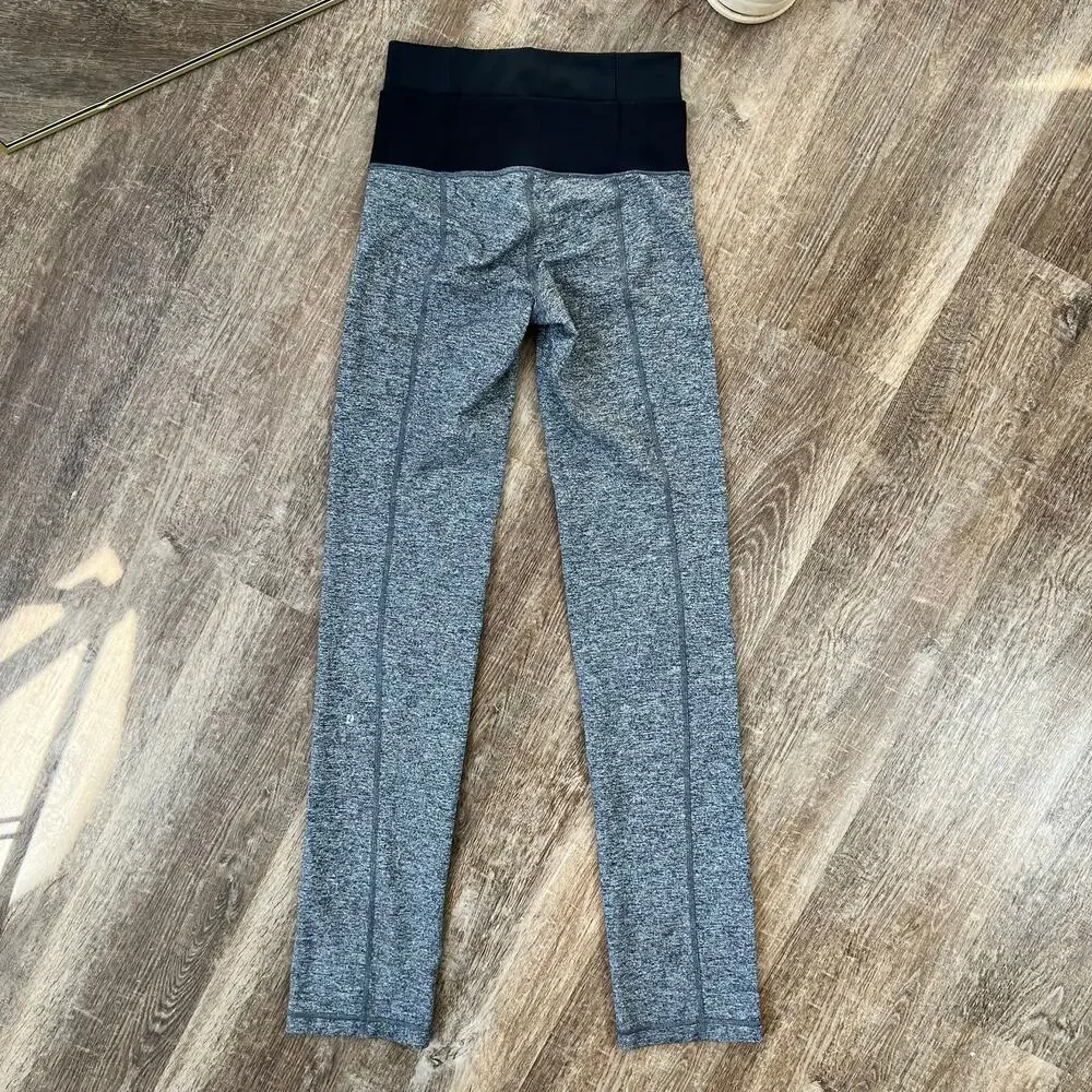 Lululemon Straight Up Pant Heathered Deep Coal Gray Straight Leg Yoga Leggings - Picture 3 of 8